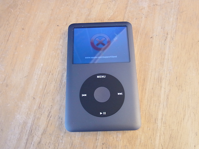 iPod classic バツマーク/大容量化　岡山　宅配キットで宅配修理